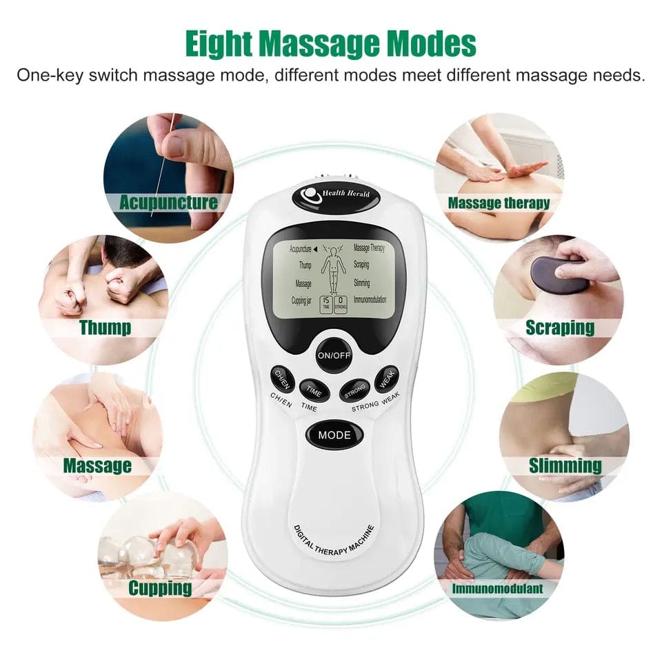 Digital Therapy Handheld Massager, Electric Tens Unit Device, Electric Meridian Body Massager, Ems Acupuncture Face Body Massager, 8 Mode Electric Muscle Stimulator, Dual Output Body Massager, Anti Cellulite Electric Body Massager Digital Therapy Handheld Massager, Electric Tens Unit Device, Electric Meridian Body Massager, Ems Acupuncture Face Body Massager, 8 Mode Electric Muscle Stimulator, Dual Output Body Massager, Anti Cellulite Electric Body Massager